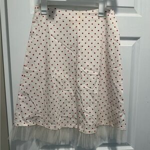 Reference Rockabilly White Red Polka Dot Tulle Skirt
